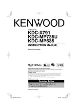 Kenwood KDC-MP635 Справочник Пользователя