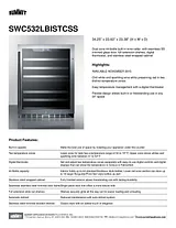 Summit SWC532LBISTCSS Spezifikationenblatt