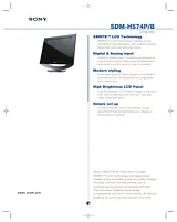 Sony SDM-HS74P Guia De Especificaciones
