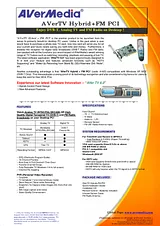 AVerMedia AVerTV Hybrid+FM PCI VGAV1060 Dépliant