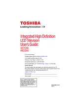 Toshiba 40E220U Справочник Пользователя