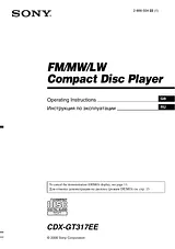 Sony CDX-GT317EE Manual De Usuario