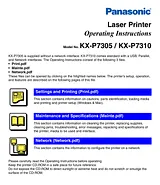 Panasonic KX-P7305 User Manual