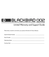 HP Blackbird 002-21A Gaming System Гарантийная Информация
