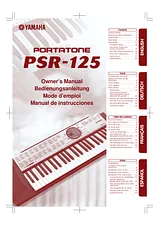 Yamaha portatone psr-125 ユーザーズマニュアル