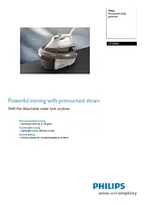 Philips Pressurised steam generator GC8080 GC8080/28 产品宣传页