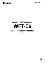 Canon Wireless File Transmitter WFT-E6A 매뉴얼