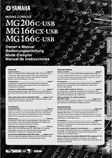 Yamaha MG206C-USB Справочник Пользователя