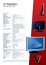 V7 R19W01 LCD DIsplay R19W01 Folheto