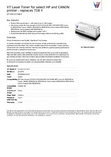 V7 Laser Toner for select HP and CANON printer - replaces 718 Y V7-Y03-CC718-Y Prospecto