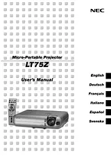 NEC LT75Z Manual Do Utilizador