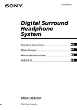 Sony MDR DS4000 Manual Do Utilizador