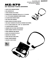 Sony MZ-R70 Guida Specifiche