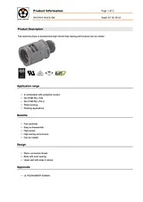Lappkabel 55501050 KLICK-GM 20x1.5/2 SILVYN Threaded Hose Connection PA silicone-free 16.5 mm Grey (RAL 7001) 55501050 Data Sheet