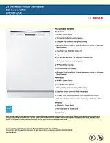 Bosch SHE65T52UC Specification Guide