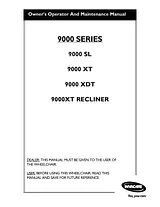 Invacare 9000XT Recliner Manual Do Utilizador