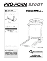 ProForm 830QT Manual Do Utilizador