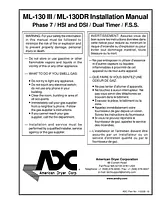 American Dryer Corp. ML-130DR Manual Do Utilizador