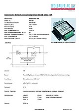 Sedlbauer Current limiters SESB-250V-16A Integrated thermal fuse 535742 데이터 시트
