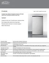 Summit FF43ESSS Refrigerator-Freezer w/Stainless Steel Door - 3.6 Cu. Ft., Black Specification Sheet