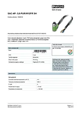 Phoenix Contact Sensor/Actuator cable SAC-4P- 3,0-PUR/M12FR SH 1682919 1682919 Data Sheet