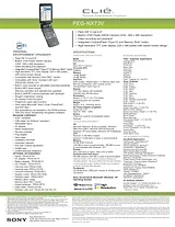 Sony PEG-NX73V Guia De Especificaciones