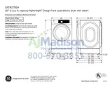 GE GFDR270EHWW Specification Sheet