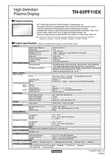 Panasonic TH-65PF11EK User Manual