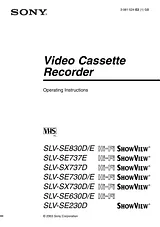 Sony SLV-SE230D Справочник Пользователя