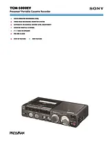 Sony TCM-5000EV Техническое Руководство