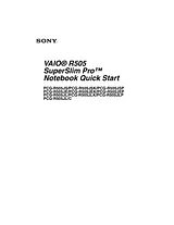 Sony PCG-R505JS Manual