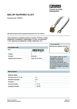 Phoenix Contact Sensor/Actuator cable SAC-3P-10,0-PUR/C-1L-S-F 1696219 1696219 Data Sheet