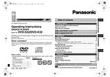 Panasonic dvd-s32 Manuel D’Utilisation
