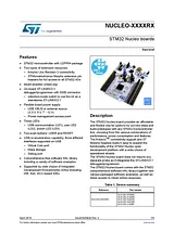 STMicroelectronics Nucleo Development Board for STM32 Microcontrollers NUCLEO-F103RB NUCLEO-F103RB Fiche De Données