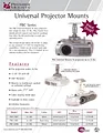 Premier Mounts Universal Projector Mount with 1-1/2" Coupler (PBC-UMS) PBC-UMS Leaflet