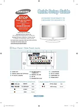 Samsung ln-19a450 Anleitung Für Quick Setup