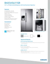 Samsung RH25H5611SR/AA Specification Sheet