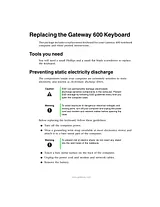 Gateway 600ygr Manuel D’Utilisation