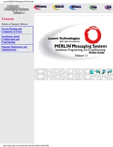 Lucent Technologies merlin messaging system User Manual