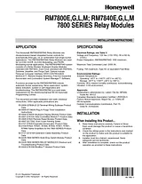 Honeywell RM7800G Manual Do Utilizador