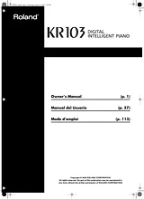 Roland KR103 Справочник Пользователя