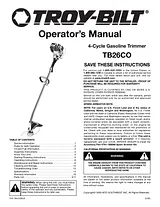MTD TB26CO User Manual