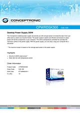Conceptronic Desktop Power Supply 300W CPWRDSK300 Benutzerhandbuch