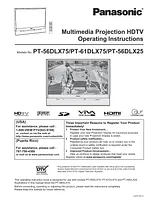 Panasonic PT 56DLX75 User Manual