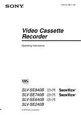 Sony SLV-SE640B Manual Do Utilizador