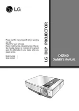 LG DX540-JD Owner's Manual