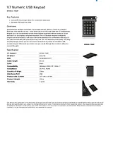 V7 Numeric USB Keypad KP0N1-7E0P 전단