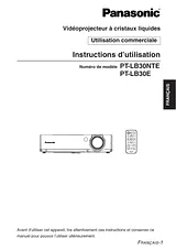 Panasonic PT-LB30NTE Instruction Manual