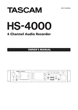 Tascam HS-4000 User Manual