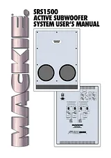 Mackie SRS1500 User Manual